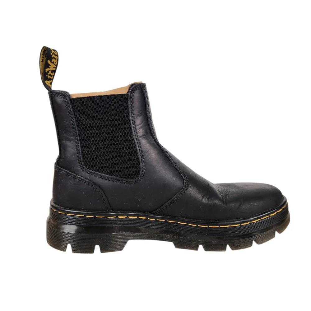 Dr. Martens Embury Black Leather Wyoming Grunge Chelsea Boots Mens Size 6